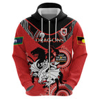 Custom NRL Dragons NAIDOC Week Zip Hoodie Keep The Fire Burning Indigenous Art