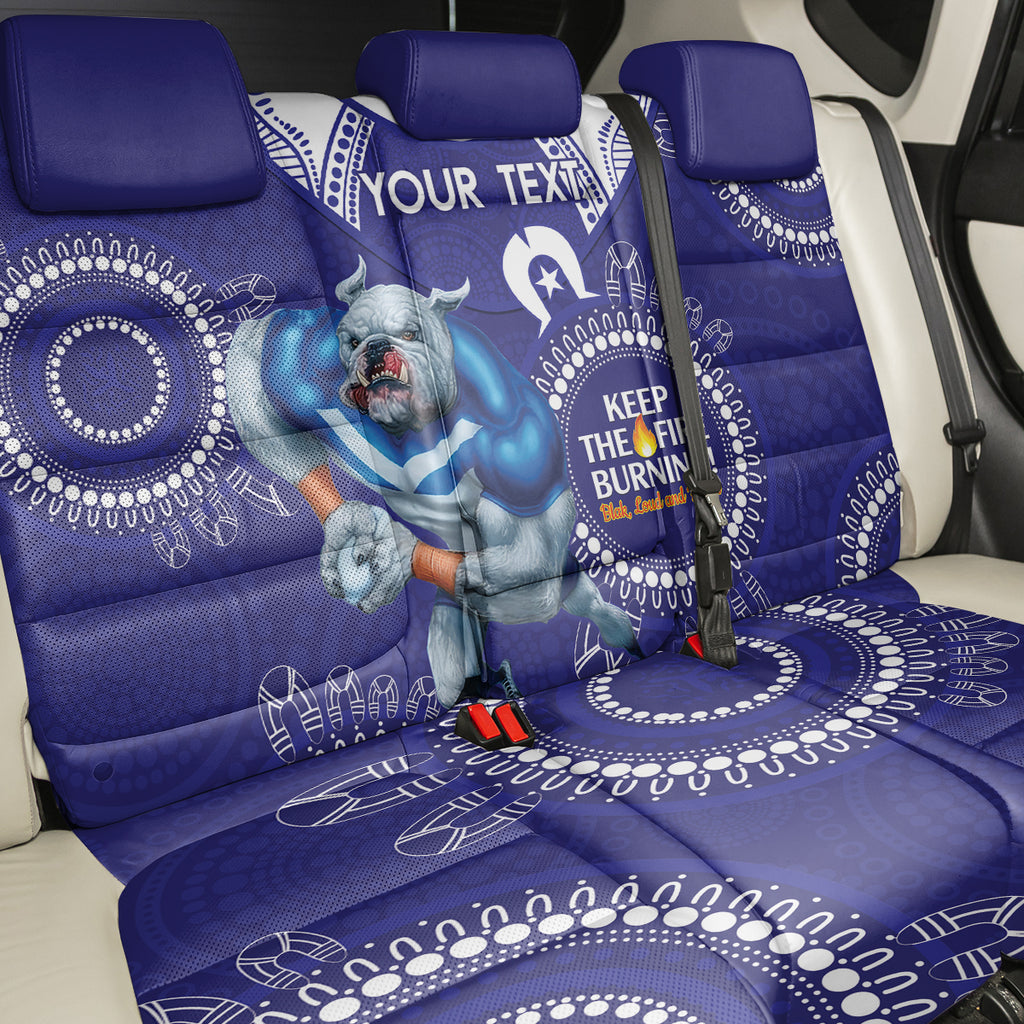 Custom NRL Bulldogs NAIDOC Week Back Car Seat Cover Keep The Fire Burning Indigenous Art