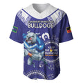 Custom NRL Bulldogs NAIDOC Week Baseball Jersey Keep The Fire Burning Indigenous Art