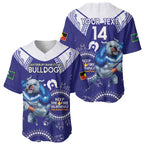 Custom NRL Bulldogs NAIDOC Week Baseball Jersey Keep The Fire Burning Indigenous Art