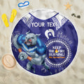Custom NRL Bulldogs NAIDOC Week Beach Blanket Keep The Fire Burning Indigenous Art