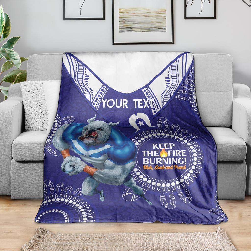 Custom NRL Bulldogs NAIDOC Week Blanket Keep The Fire Burning Indigenous Art