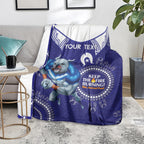 Custom NRL Bulldogs NAIDOC Week Blanket Keep The Fire Burning Indigenous Art