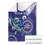 Custom NRL Bulldogs NAIDOC Week Blanket Keep The Fire Burning Indigenous Art