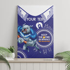 Custom NRL Bulldogs NAIDOC Week Canvas Wall Art Keep The Fire Burning Indigenous Art