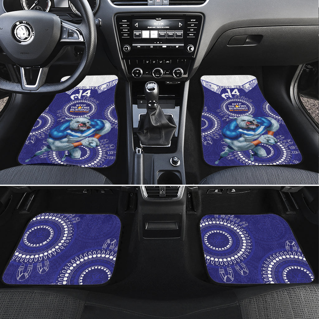 Custom NRL Bulldogs NAIDOC Week Car Mats Keep The Fire Burning Indigenous Art