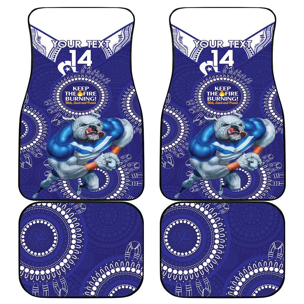 Custom NRL Bulldogs NAIDOC Week Car Mats Keep The Fire Burning Indigenous Art