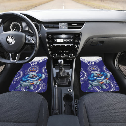 Custom NRL Bulldogs NAIDOC Week Car Mats Keep The Fire Burning Indigenous Art