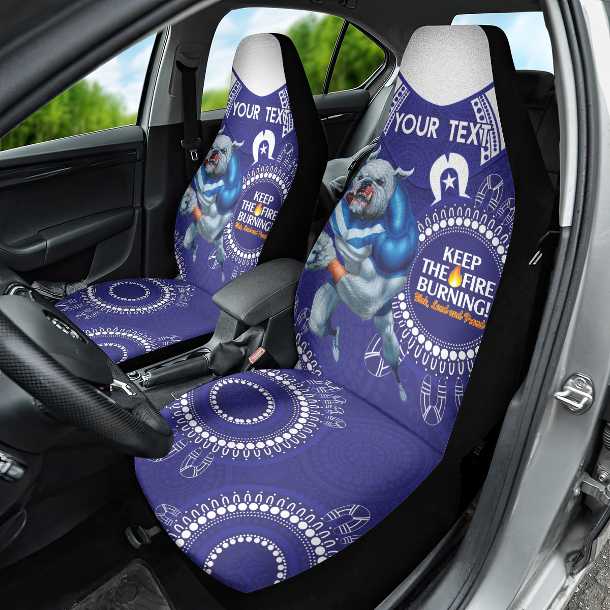 Custom NRL Bulldogs NAIDOC Week Car Seat Cover Keep The Fire Burning Indigenous Art