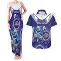 Custom NRL Bulldogs NAIDOC Week Couples Matching Tank Maxi Dress and Hawaiian Shirt Keep The Fire Burning Indigenous Art