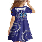 Custom NRL Bulldogs NAIDOC Week Family Matching Mermaid Dress and Hawaiian Shirt Keep The Fire Burning Indigenous Art