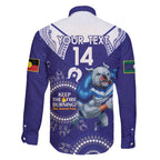 Custom NRL Bulldogs NAIDOC Week Family Matching Off Shoulder Maxi Dress and Hawaiian Shirt Keep The Fire Burning Indigenous Art