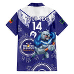 Custom NRL Bulldogs NAIDOC Week Family Matching Short Sleeve Bodycon Dress and Hawaiian Shirt Keep The Fire Burning Indigenous Art
