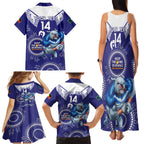 Custom NRL Bulldogs NAIDOC Week Family Matching Tank Maxi Dress and Hawaiian Shirt Keep The Fire Burning Indigenous Art