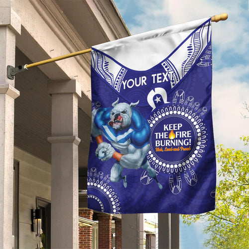 Custom NRL Bulldogs NAIDOC Week Garden Flag Keep The Fire Burning Indigenous Art