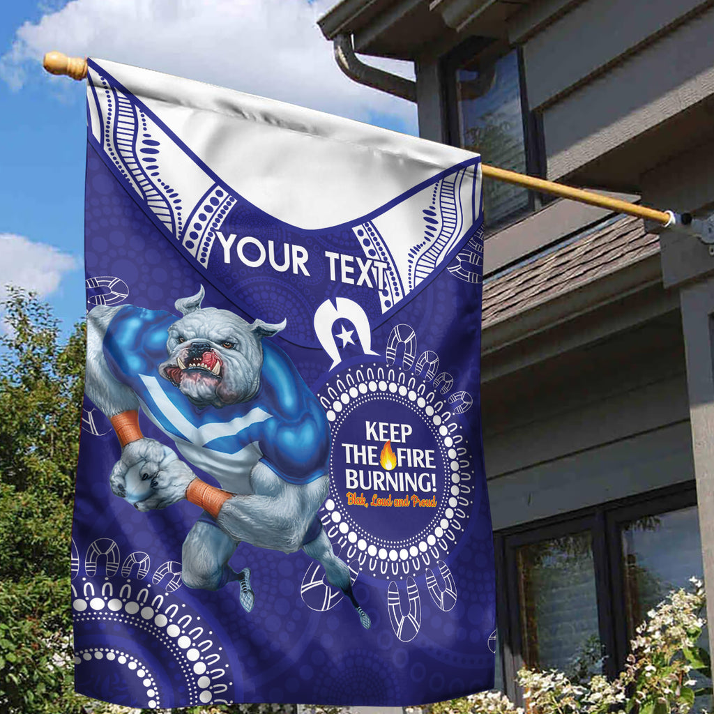 Custom NRL Bulldogs NAIDOC Week Garden Flag Keep The Fire Burning Indigenous Art