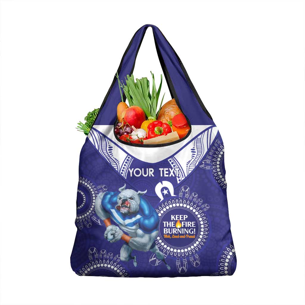 Custom NRL Bulldogs NAIDOC Week Grocery Bag Keep The Fire Burning Indigenous Art