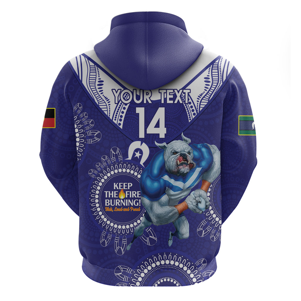 Custom NRL Bulldogs NAIDOC Week Hoodie Keep The Fire Burning Indigenous Art