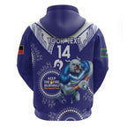 Custom NRL Bulldogs NAIDOC Week Hoodie Keep The Fire Burning Indigenous Art