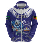Custom NRL Bulldogs NAIDOC Week Hoodie Keep The Fire Burning Indigenous Art