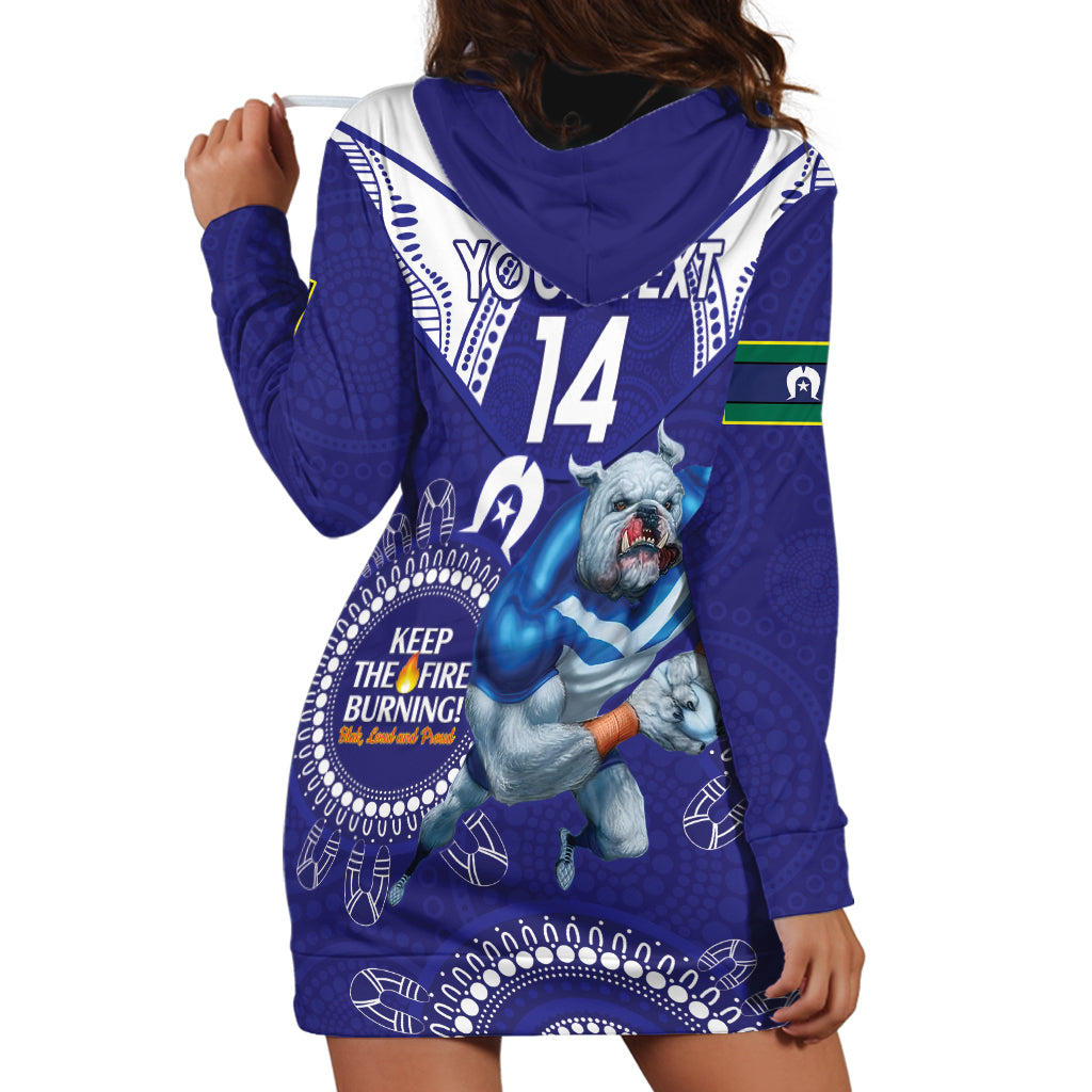 Custom NRL Bulldogs NAIDOC Week Hoodie Dress Keep The Fire Burning Indigenous Art