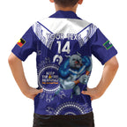 Custom NRL Bulldogs NAIDOC Week Kid Hawaiian Shirt Keep The Fire Burning Indigenous Art