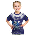 Custom NRL Bulldogs NAIDOC Week Kid T Shirt Keep The Fire Burning Indigenous Art