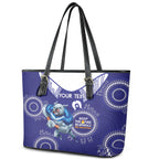 Custom NRL Bulldogs NAIDOC Week Leather Tote Bag Keep The Fire Burning Indigenous Art