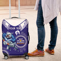 Custom NRL Bulldogs NAIDOC Week Luggage Cover Keep The Fire Burning Indigenous Art