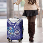 Custom NRL Bulldogs NAIDOC Week Luggage Cover Keep The Fire Burning Indigenous Art