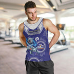 Custom NRL Bulldogs NAIDOC Week Men Tank Top Keep The Fire Burning Indigenous Art