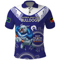 Custom NRL Bulldogs NAIDOC Week Polo Shirt Keep The Fire Burning Indigenous Art