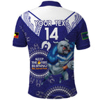 Custom NRL Bulldogs NAIDOC Week Polo Shirt Keep The Fire Burning Indigenous Art