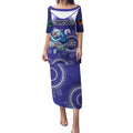 Custom NRL Bulldogs NAIDOC Week Puletasi Keep The Fire Burning Indigenous Art