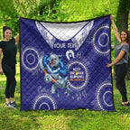 Custom NRL Bulldogs NAIDOC Week Quilt Keep The Fire Burning Indigenous Art