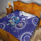 Custom NRL Bulldogs NAIDOC Week Quilt Keep The Fire Burning Indigenous Art