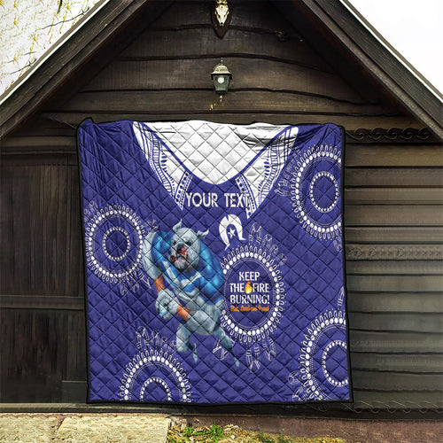 Custom NRL Bulldogs NAIDOC Week Quilt Keep The Fire Burning Indigenous Art