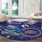 Custom NRL Bulldogs NAIDOC Week Round Carpet Keep The Fire Burning Indigenous Art