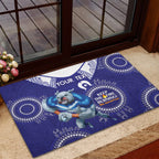 Custom NRL Bulldogs NAIDOC Week Rubber Doormat Keep The Fire Burning Indigenous Art