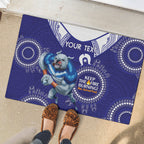 Custom NRL Bulldogs NAIDOC Week Rubber Doormat Keep The Fire Burning Indigenous Art