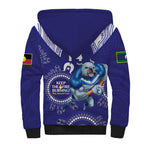 Custom NRL Bulldogs NAIDOC Week Sherpa Hoodie Keep The Fire Burning Indigenous Art