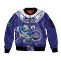 Custom NRL Bulldogs NAIDOC Week Sleeve Zip Bomber Jacket Keep The Fire Burning Indigenous Art