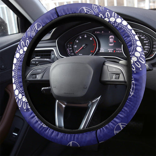 NRL Bulldogs NAIDOC Week Steering Wheel Cover Keep The Fire Burning Indigenous Art