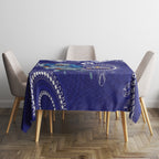 Custom NRL Bulldogs NAIDOC Week Tablecloth Keep The Fire Burning Indigenous Art
