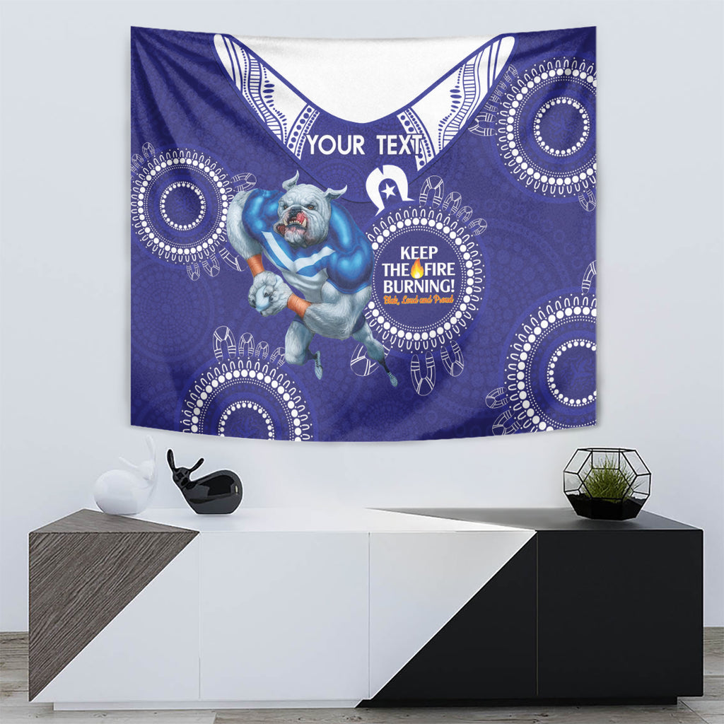 Custom NRL Bulldogs NAIDOC Week Tapestry Keep The Fire Burning Indigenous Art