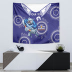 Custom NRL Bulldogs NAIDOC Week Tapestry Keep The Fire Burning Indigenous Art