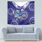 Custom NRL Bulldogs NAIDOC Week Tapestry Keep The Fire Burning Indigenous Art