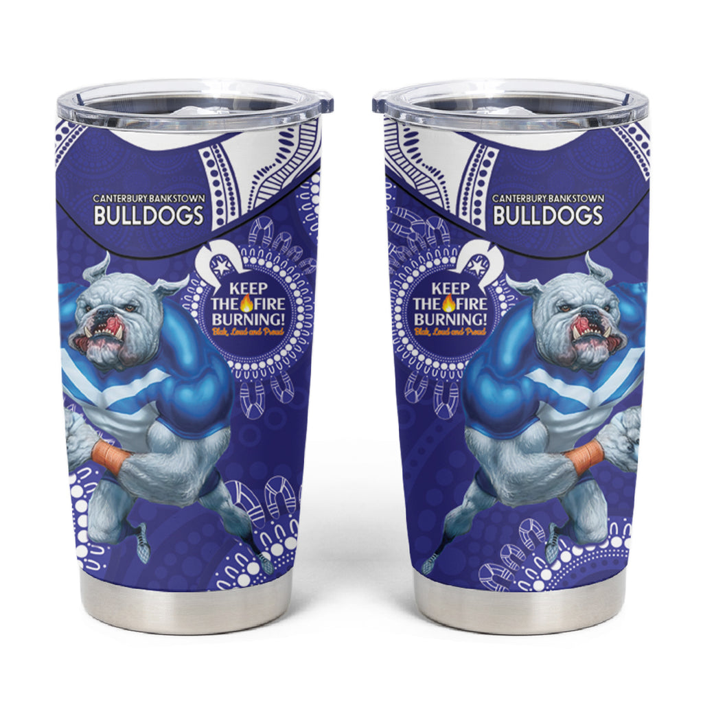 NRL Bulldogs NAIDOC Week Tumbler Cup Keep The Fire Burning Indigenous Art