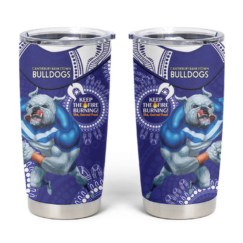 NRL Bulldogs NAIDOC Week Tumbler Cup Keep The Fire Burning Indigenous Art