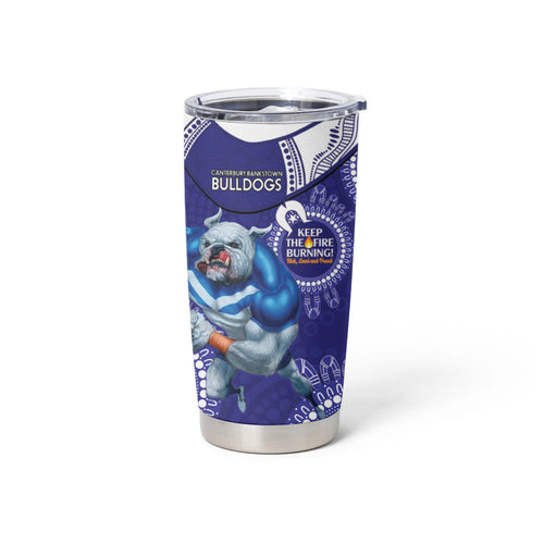 NRL Bulldogs NAIDOC Week Tumbler Cup Keep The Fire Burning Indigenous Art